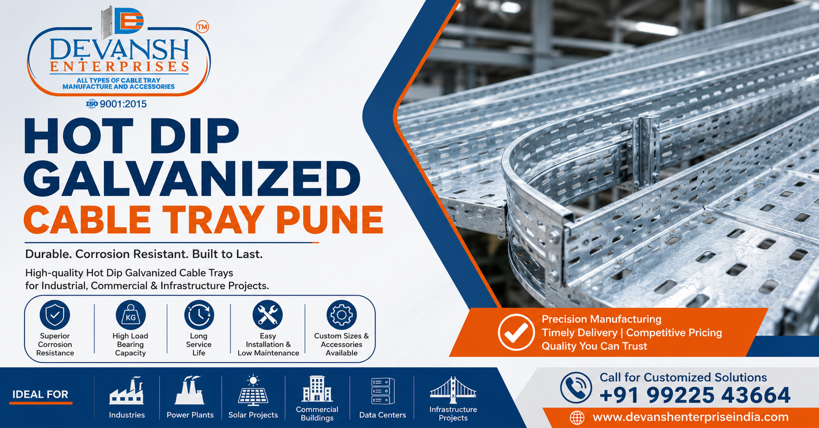 Hot Dip Galvanized Cable Tray Pune – Complete Guide to Durable Cable Management Solutions